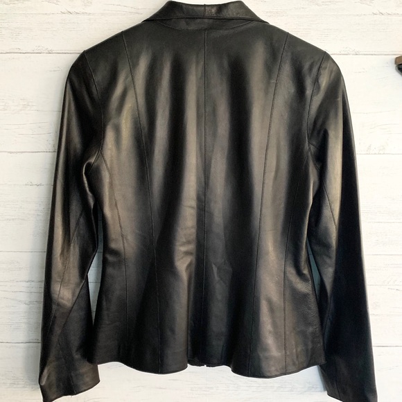 Cole Haan Wing Collar Leather Jacket - Picture 10 of 16